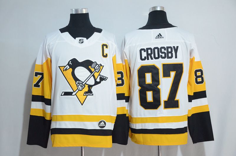 2017 NHL Pittsburgh Penguins 87 Crosby white Adidas Stitched Jersey